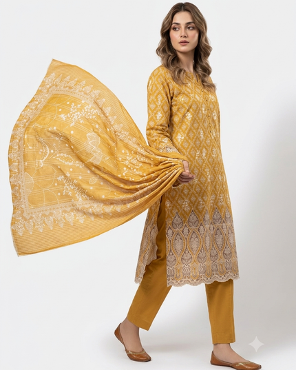3 Piece Lawn Suit (Unstitched)