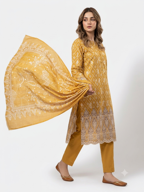 3 Piece Lawn Suit (Unstitched)
