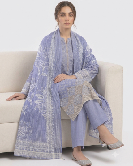 3 Piece Lawn Suit (Unstitched)