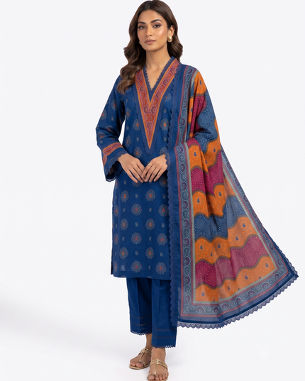 3 Piece Lawn Suit (Unstitched)
