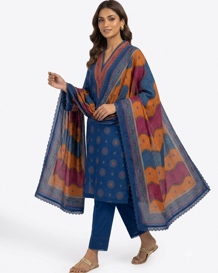 3 Piece Lawn Suit (Unstitched)