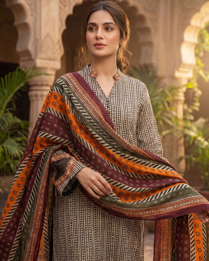 3 Piece Lawn Suit - Embellished  Pret