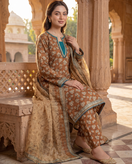 3 Piece Lawn Suit - Pret