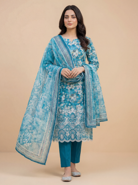 3 Piece Lawn Suit - Printed