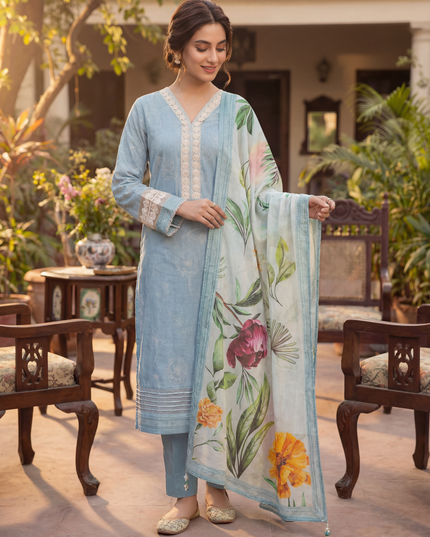 3 Piece Lawn Suit - Printed