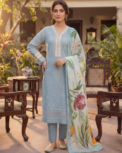 3 Piece Lawn Suit - Printed
