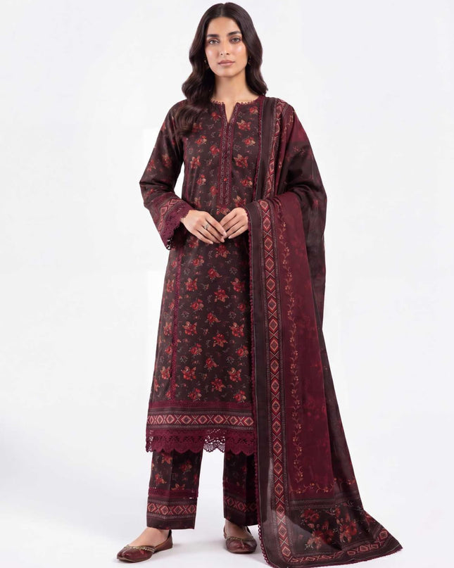 3 Piece Lawn Suit (Unstitched)