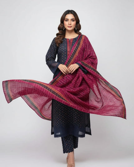 3 Piece Lawn Suit (Unstitched)